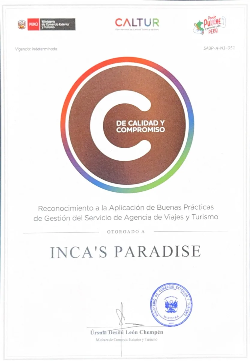 Sigillo di Qualità e Impegno – MINCETUR e CALTUR